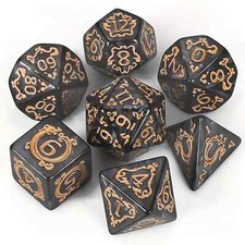 Set Dadi Poliedrici Premium da Gioco 7 Pezzi Pz Con Sacchetto Giochi Da Tavolo