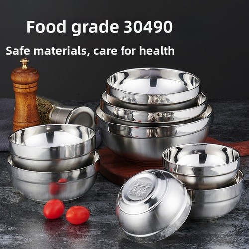 Set ciotole acciaio inox - set, in