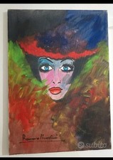 MUSSOLINI ROMANO olio su tela