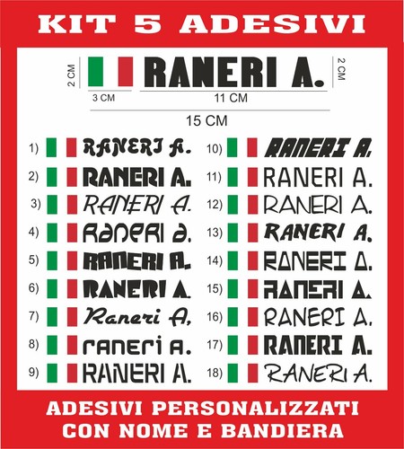 Adesivi nome bandiera - 5,
