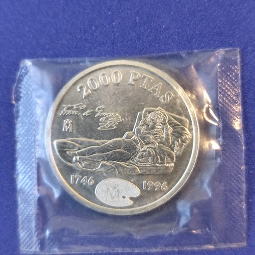 2000 pesetas plata año - de,