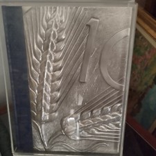 Editalia Libro La Lira Italiana Con Copertina In Argento Supporto In Plexigas