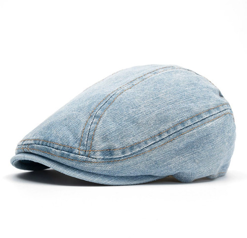 Berretto denim retrò distress