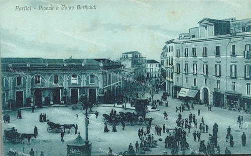 Dm495 cartolina portici piazza - cartolina,