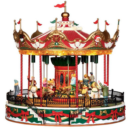 Santa carousel carnival - santa, lemax