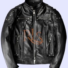 Giacca Moto Uomo Nera
