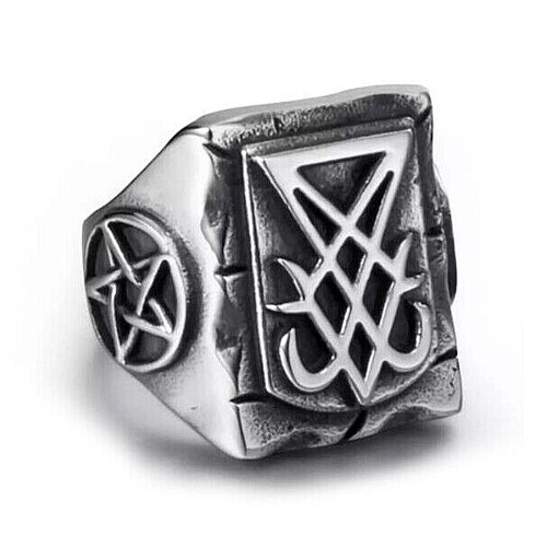 Anello vintage satana lucifero - vintage,