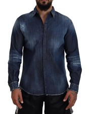 Camicia uomo Dsquared² blu in