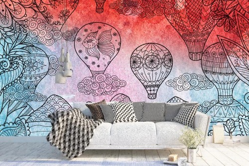 Palloncino disegnato mano - 3d, a
