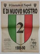 IL GIORNALE DI NAPOLI EDIZIONE STRAORDINARIA 29/4/1990 SCUDETTO MARADONA