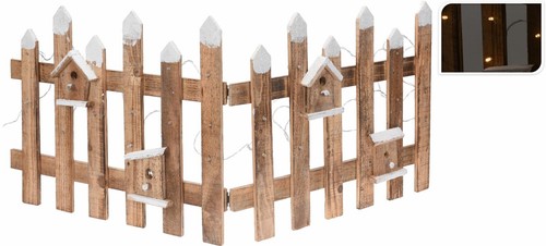 Steccato legno led 100x40cm - legno,