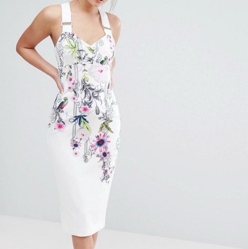 Abito midi floreale ted - floreale,