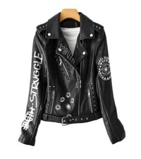 Giubbotto Chiodo In Ecopelle