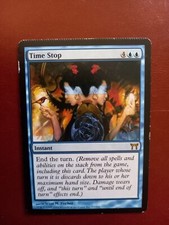 MTG Blocco Temporale Crimp Misprint,Very Rare Time Stop OLD CRIMPED CARD.