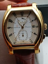 Soyuz Premium Skeleton Chronograph 23k Gold Pl Rare Model Automatic Movement Lux