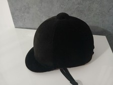 Casco da Equitazione Cap Jumping In Velluto Nero Tg 59 7 1/4