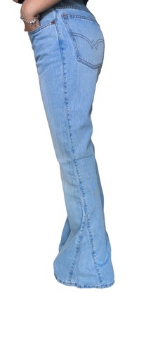 Pantaloni jeans chiaro - pantaloni, zampa
