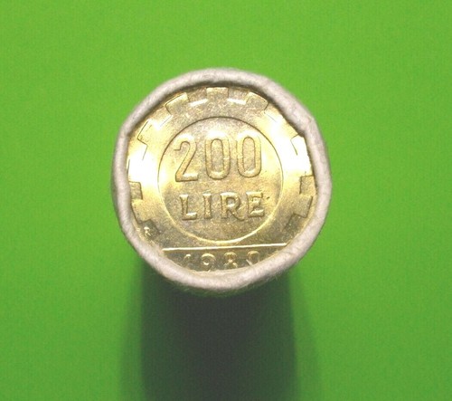 Rotolino zecca 200 lire 1980 - rotolino,