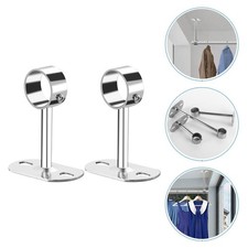 2 Pcs Supporto Bastone Per Armadio Aste Presa Palo Dell'armadio