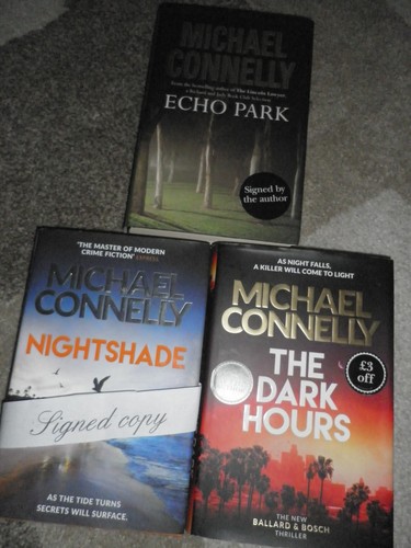 Michael connelly signed x3 - connelly,