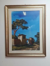 QUADRO DIPINTO OLIO SU TELA GIUSEPPE DE MARCHI PAESAGGIO