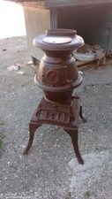 ANTICA STUFA FERRO GHISA INTEGRA COME DA FOTO 68x37cm