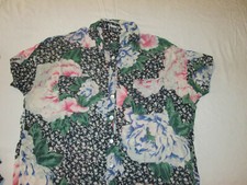CAMICIA UOMO manica corta  fiori cotone taglia L