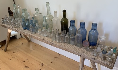 Assortment antique medicine - of,