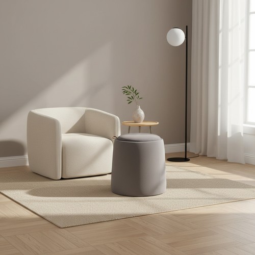 Pouf contenitore tondo - contenitore,