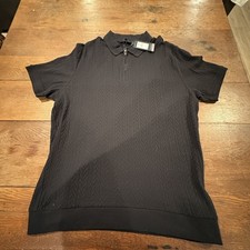 Polo Ben Sherman uomo adulto manica corta 100% cotone nera taglia L