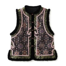 Gilet smanicato donna ricamato