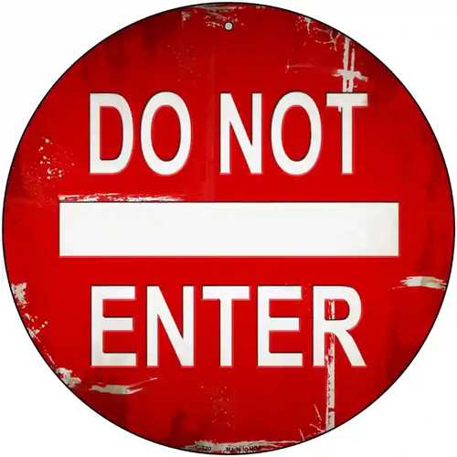 Insegna non entrare - insegna, metallo