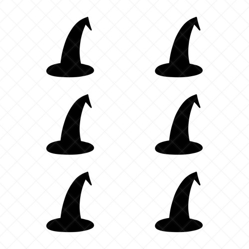Decalcomanie cappello strega - 6,