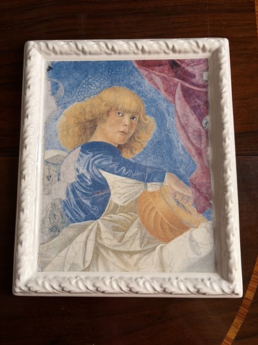 Quadro ceramica angelo - in,