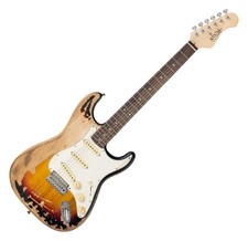 Rocktile Vinstage ST-BBHSB chitarra elettrica Sunburst Relic Guitar Heavy Aged vintage