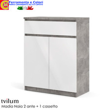 Madia Bianca Grigio 2 Ante 1