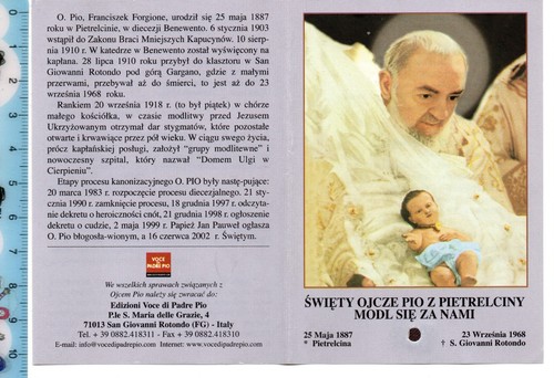 Santino holy card - santino, reliquia