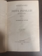 Spettacoli E Feste Popolari Siciliane, G. Pitre, Lauriel Editore, 1881