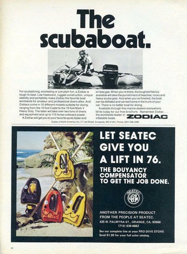 Gommone zodiac print 1976 - print,
