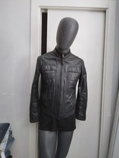 MANGO giacca in vera pelle usato uomo man Tg XL nero  XYC956L