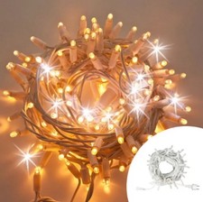 Catena Luci Di Natale 10 metri 100 MaxiLed  Professionale Luce Calda Più Fredda