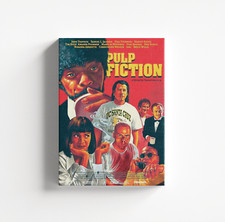 Tela quadro moderna, PULP FICTION POSTER UFFICIALE, IDEA REGALO STAMPA 4K