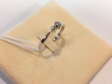 Anello donna solitario diamante oro bianco 18 kt 750% caratura 0,04 misura 15