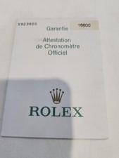 ROLEX WARRANTY/GARANZIA ORIGINALE  16600 ANNO 2003