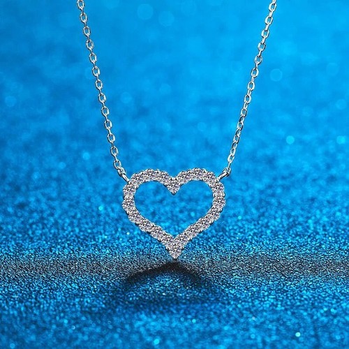 Collana 2ct taglio cuore - collana,