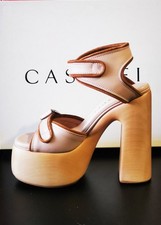 sandali platform casadei beige