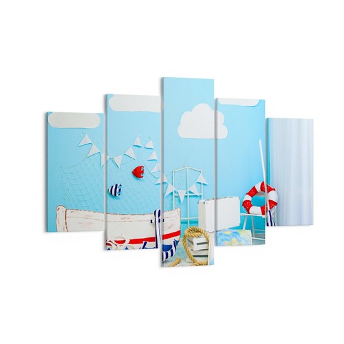 Quadro tela 150x100cm barca - su,