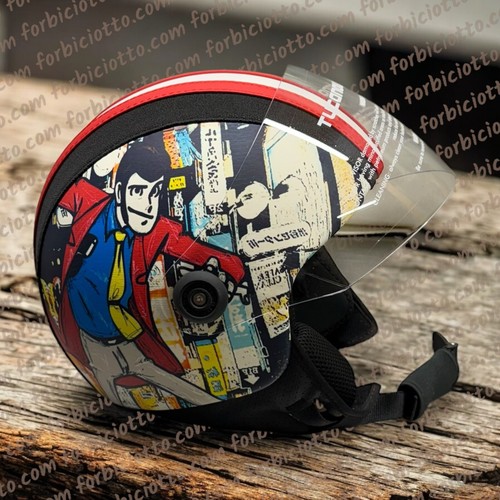 Casco vintage pelle - in,