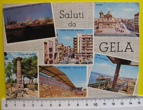 Cartolina sicilia gela vari - -,