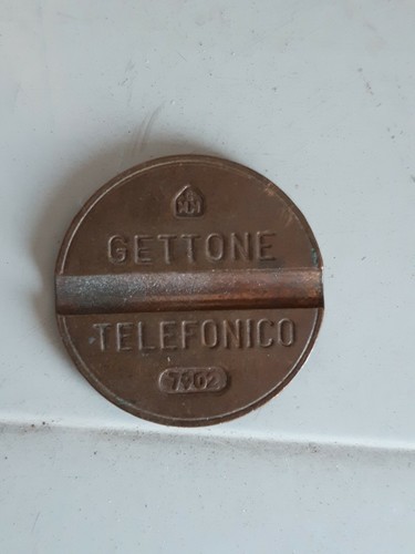 Gettone telefonico con segno - telefonico,